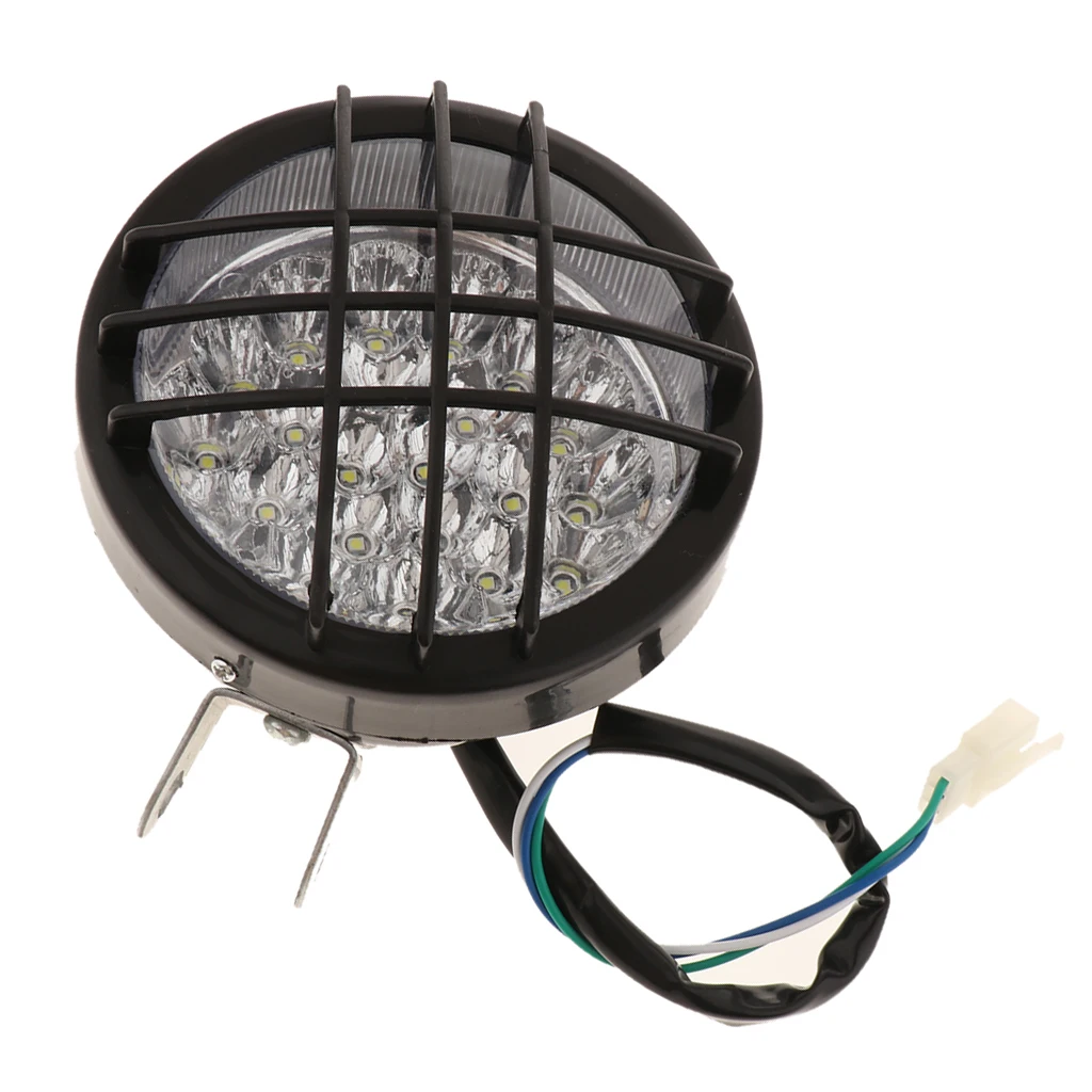 Яркий налобный фонарь 12V Светодиодный светильник с круглой решеткой