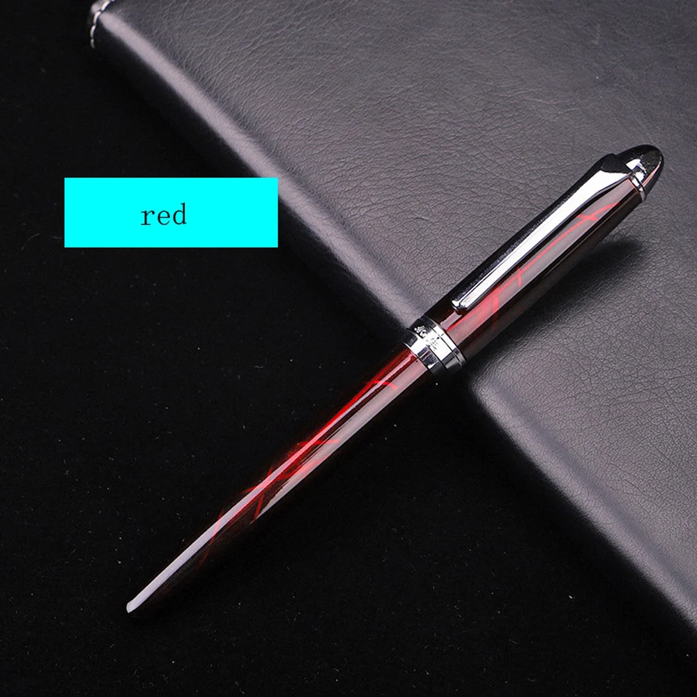 

Luxury High Quality Acrylic Color Fountain Pen Green Blue Orange Red Texture Ink Pen Student Stationery Office Supplies Gift Pen