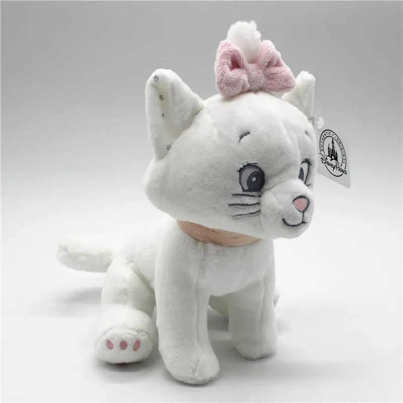 

DISNEY Anime The Aristocats Cartoon Marie Cat Plush Stuffed Toy Dolls 25cm High Quality Christmas Gifts For Children
