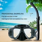 Новая профессиональная маска для подводного плавания, незапотевающие очки для подводного плавания, набор силиконовых очков для плавания, рыбалки, Сноркелинга для взрослых