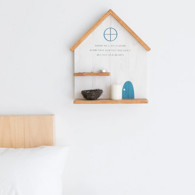 Деревянный настенный крючок настенное украшение для гостиной полка дырокол