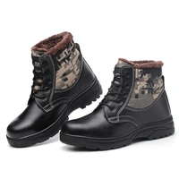 outdoor high top camouflage steel toe shoes men working safety boots mens winter work boots waterproof construction boots man