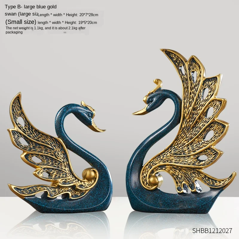 

Home Decoration Accessories Swan Animal Abstract Sculpture Statues for Decoration Resin Home Decor Mascot
