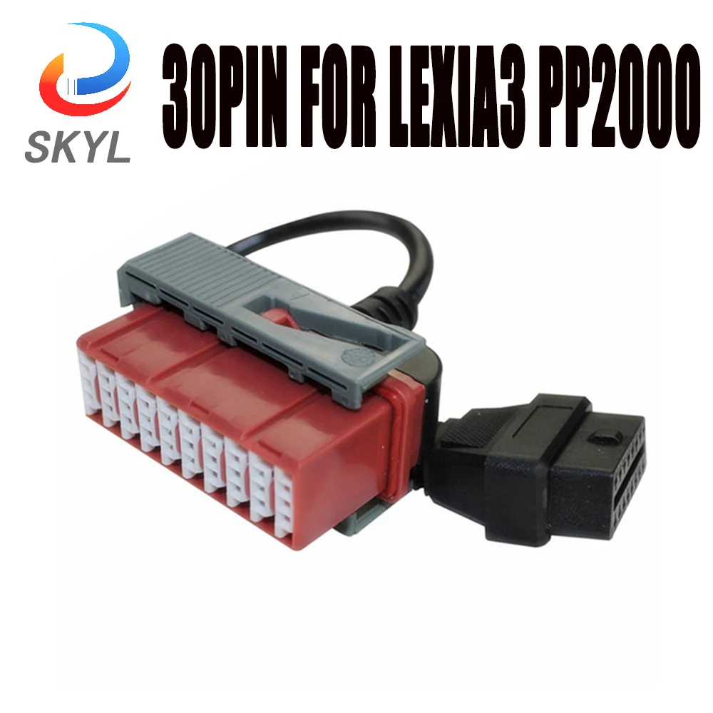 

Для упаковки пищевых продуктов 30PIN кабель 16pin OBD2 автомобильный диагностический сканер для PP2000 Lexia-3 Especailly для старых Citroen 30PIN PSA OBD2 разъем Lexia3