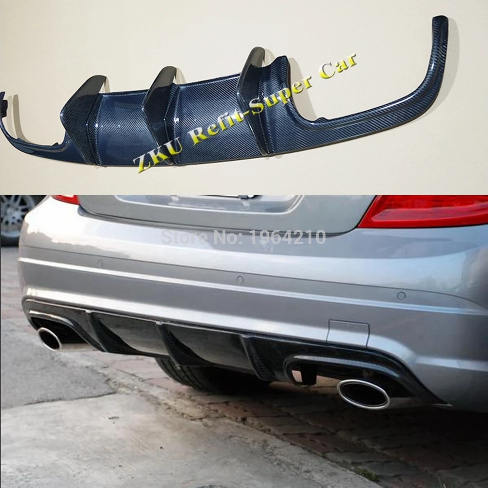 Для Mercedes Benz W204 C63 AMG 4 двери 09 11 Prophas стиль углеродного волокна задний бампер