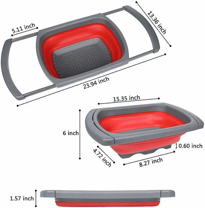 Кухонные инструменты дуршлаг складной раковина овощей/дуршлаг для фруктов