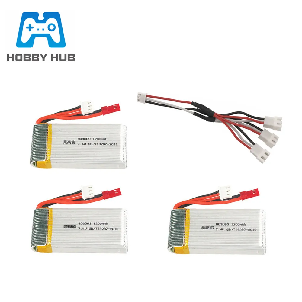 lipo аккумулятор 74 в 1200 мач 803063 30c для др