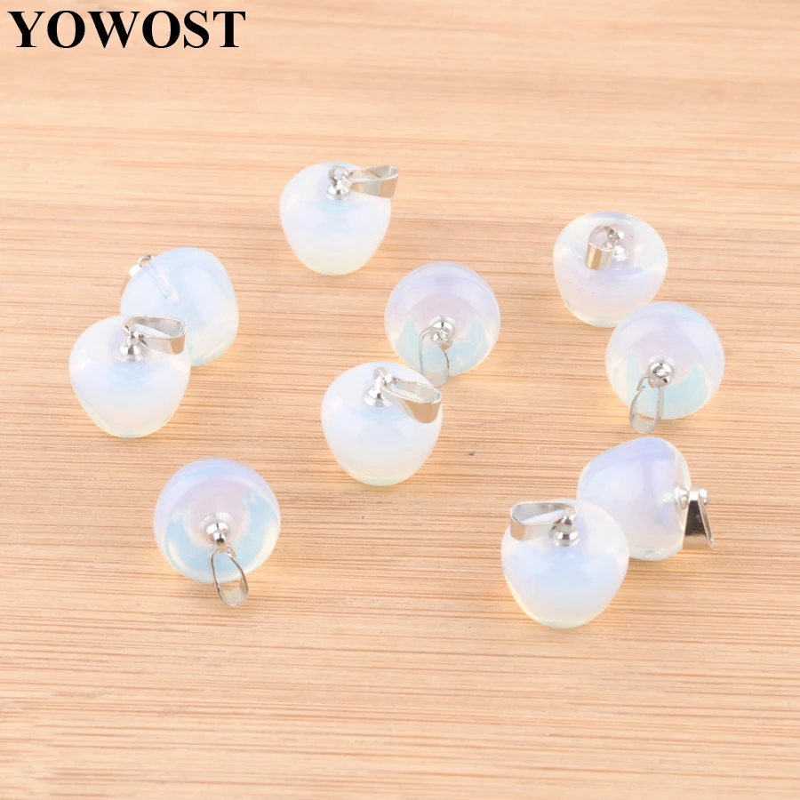 Оптовая продажа 10 шт./лот Подвески амулет рейки милая форма яблока опал