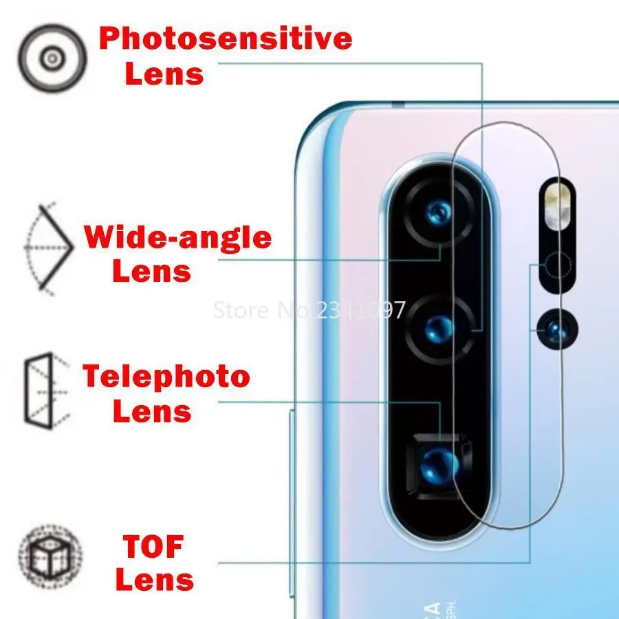 

2 In 1 for Huawei Nova5T P40 Lite 4G/5G Y8p Y7p Y6p Honor 30 30s 9a Back Lens Screen Film+Front Glass Camera Lens Tempered Glass