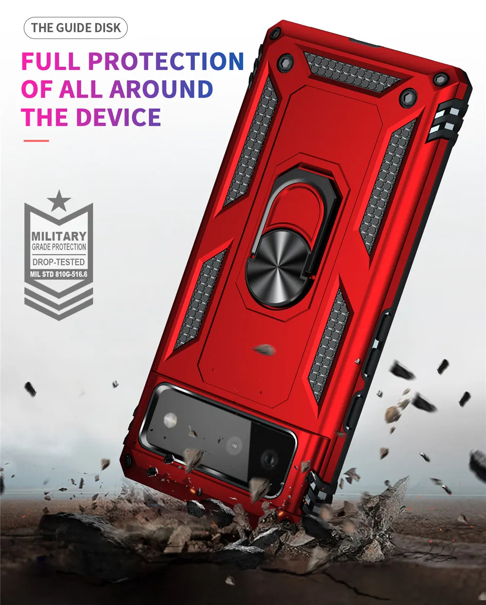 

Shockproof Case For Google Pixel 6 Case for Google Pixel 6 Pro 5 Cover Rugged Shocked Armor Stand Phone Cover for Pixel 6 Coque