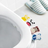 1pc cartoon home bathroom handle toilet seat cover lifter travel portable potty ring lid toilet lifting tool