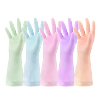 2 set home glove rubber thin and light style kitchen bowl latex plastic pvc household restaurant multifunctional cleaning gloves