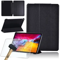 case for apple ipad air 4 10 9 2020 ipad pro 11 2018 2020 pu leather smart sleep wake tri fold flip tablet casetempered film