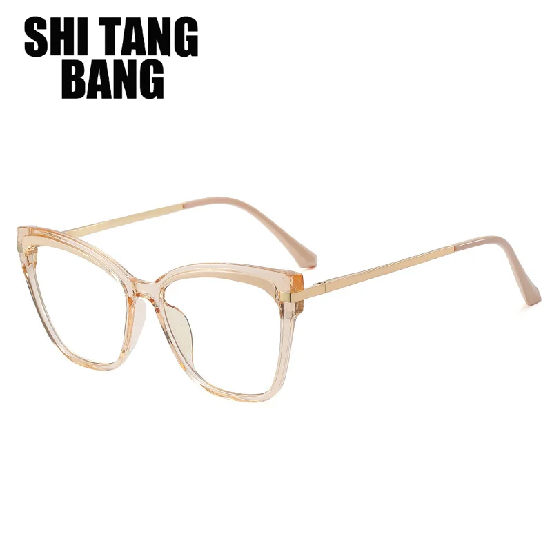 

Женские квадратные очки в стиле ретро, модные очки кошачий глаз в оправе из TR90 с металлическими дужками, 2022