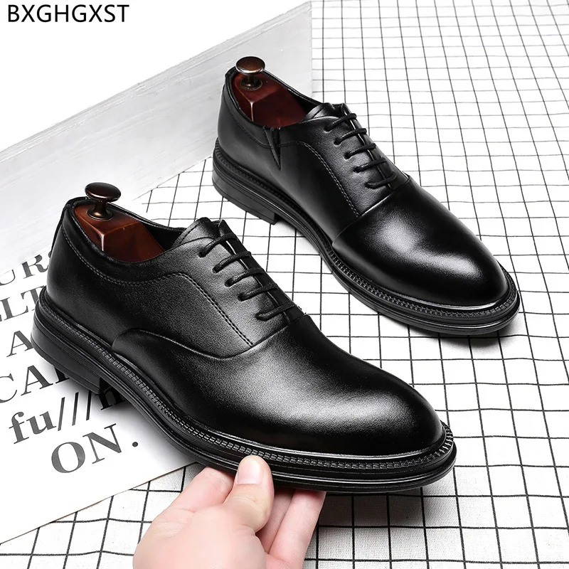 

Brown Oxford Dress Shoes for Men 2022 Formal Man Shoes High Quality Black Leather Shoes Men Classic Wedding Business Suit Luxury