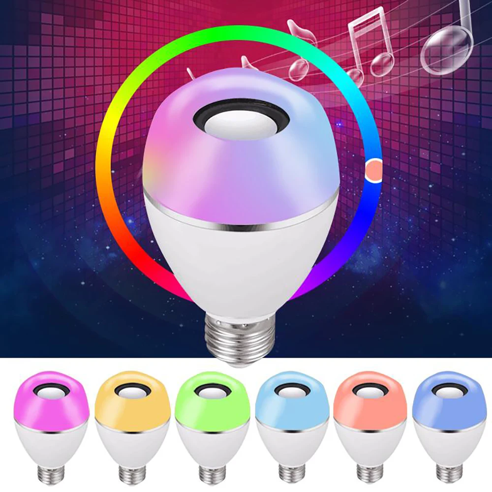 

Bluetooth Bulb Ampoule Led Lamp RGB Night Light Bulb With Remote Control APP Spotlight Music Lamp For Home Stage Bar Party Decor