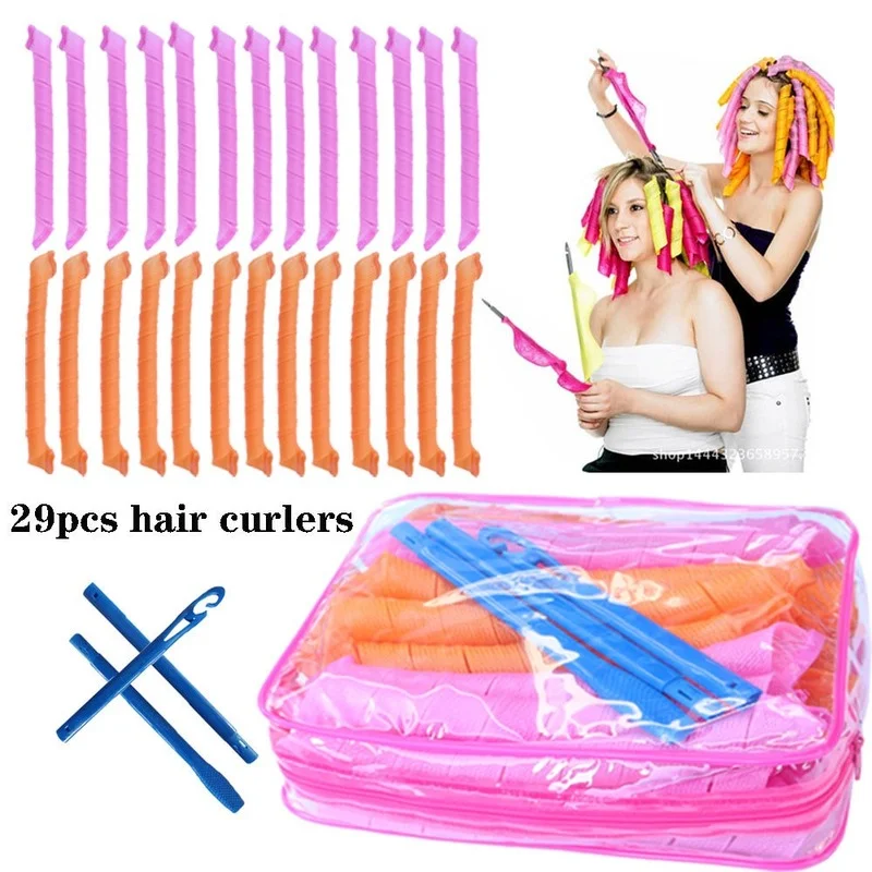 

Щипцы для завивки волос, повязка на голову, аксессуар для волос, волшебная нейлоновая палочка для спирали, 23 шт.