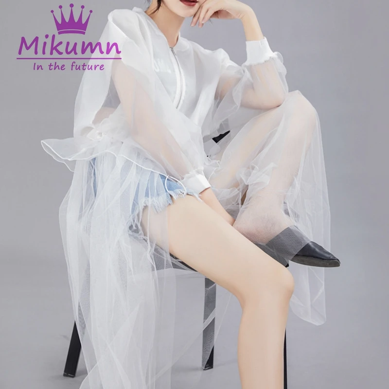 Куртка женская Солнцезащитная в стиле Харадзюку модная длинная свободная