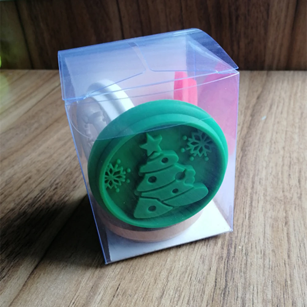 Деревянная ручка силикон печенья штамп помадка прессформы печать шоколада