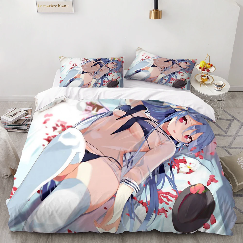 

2/3 Pieces Bikini Sexy Girl Japan Anime Bedding Set Japan Anime Duvet Cover For Bedroom Cover Set Home Textile Bed Quilt Cover