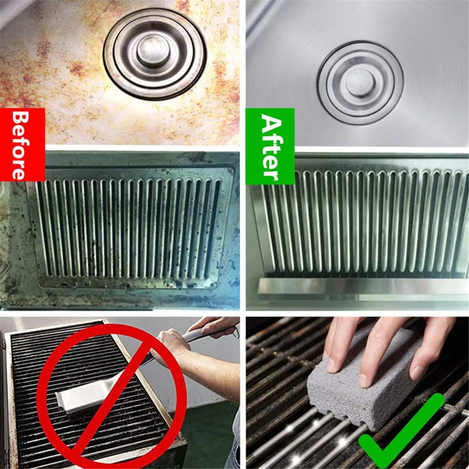 New BBQ Tools Stains Decorate Gadgets Barbecue Cleaning Stone Brick Block Decontamination Tool Grease Cleaner | Дом и сад
