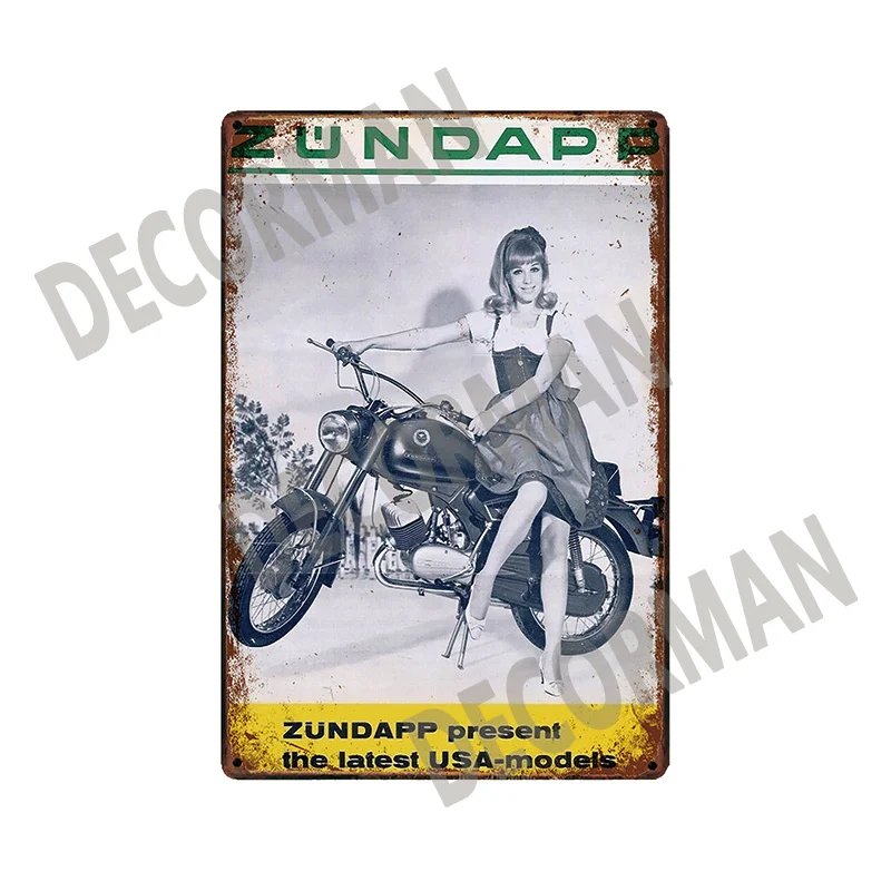 [Mike86] ZUNDAPP Triump пользовательские двигатель оловянный знак потертый шик ретро настенная живопись Рождественский подарок 20*30 см LTA-1702 - Цвет: SL-11689