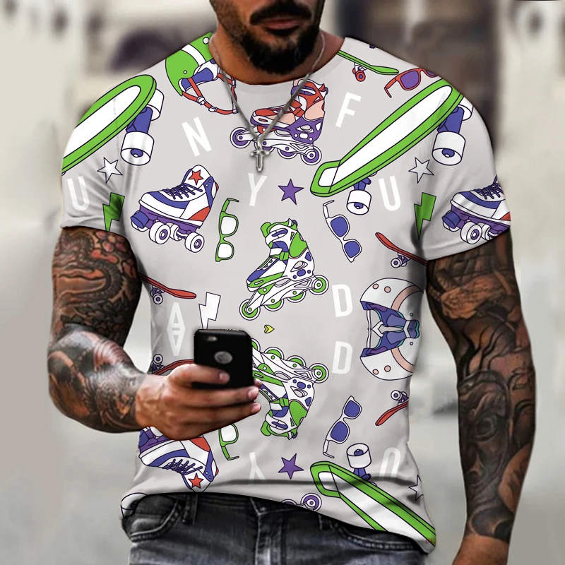 

Hip-hop Funny Harajuku 3D Printed Short-sleeved Men's Summer 2021 New Men's and Women's Oversized T-shirt 6XL Street
