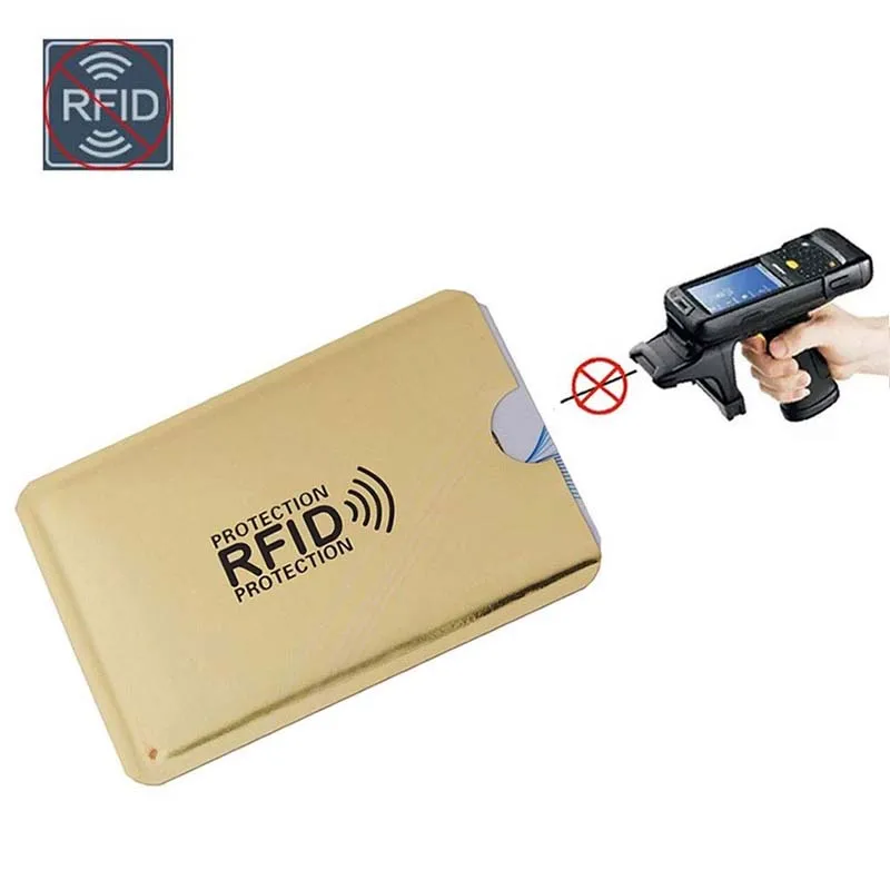 Yellow 5 шт./лот, Открытый Анти RFID кредитный держатель для карт, чехол для банковских карт, кошелек, блокировка, считыватель, замок, Противоугонная защита информации, сумка - Цвет: Yellow