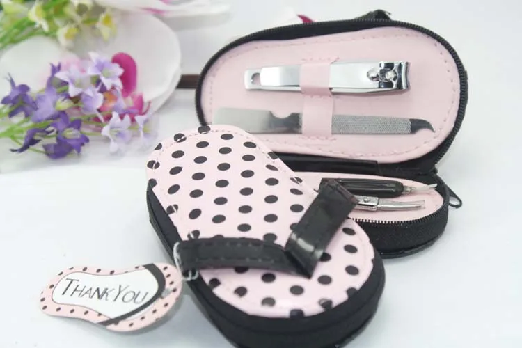 Розовый горошек флип флоп педикюрный набор с соответствующей биркой свадебный