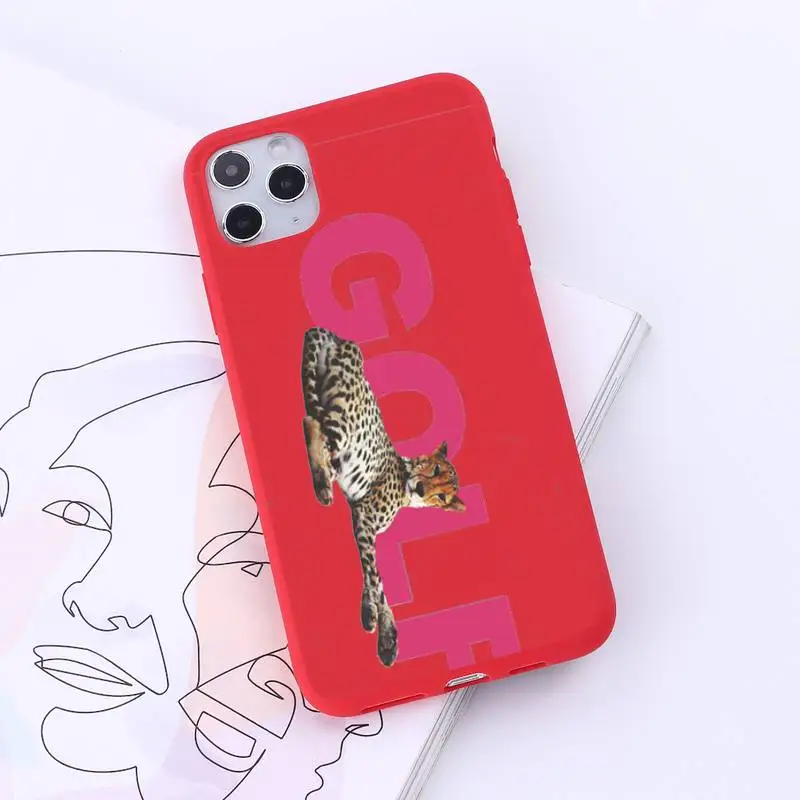 

Tyler Creator golf Phone Case Red Candy Color for iPhone 6 7 8 11 12 s mini pro X XS XR MAX Plus