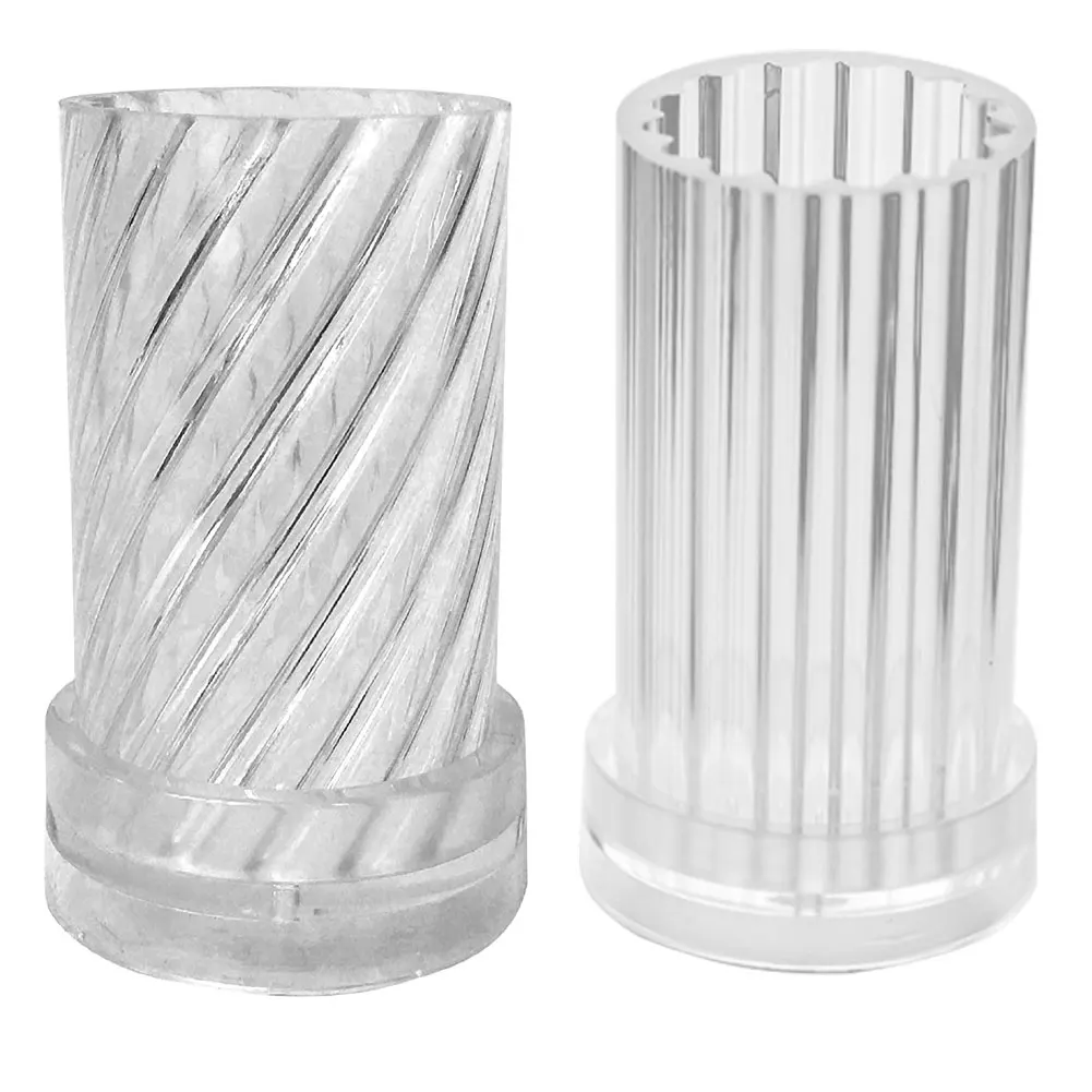 

Candle Mould Soap Mold New 3D DIY Mold Craft Supplies Cylinder Vertical Lines Pattern For Paraffin Wax Homemade Candles Mold