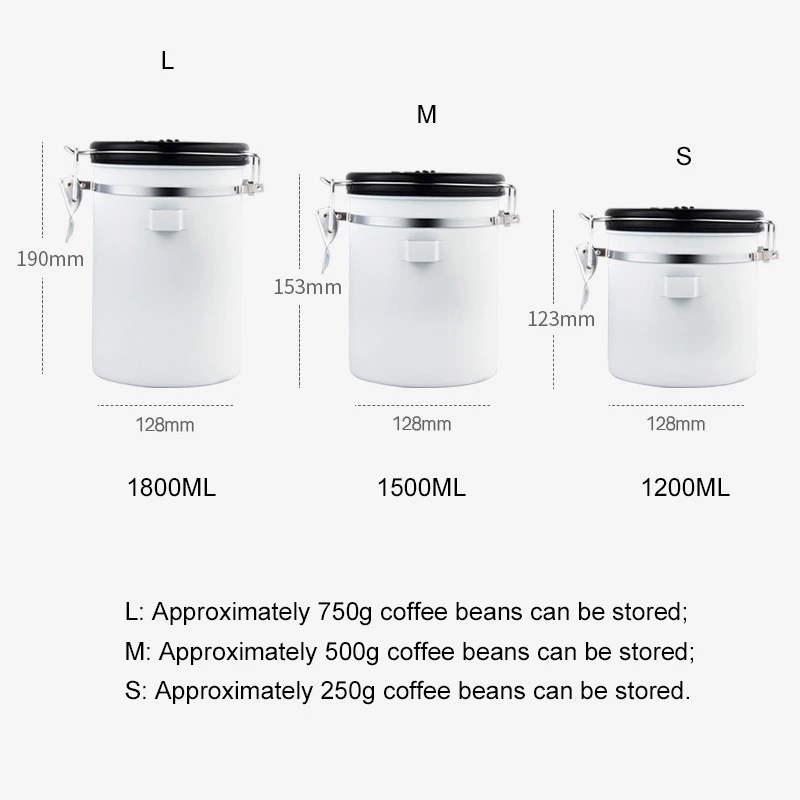 Контейнер для хранения кофейных зерен 304 герметичный бак из нержавеющей стали с