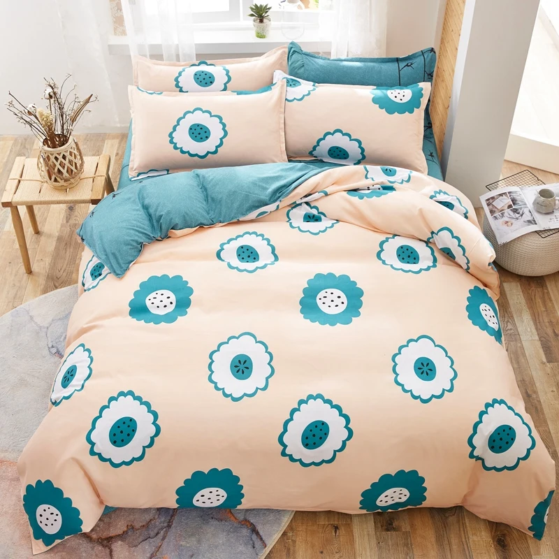 

Yaapeet 3/4pcs Cartoon Pattern Bedding Lines Western Jacquard Bedding Set Luxury Twin Size Soft Duvet Cover Pretty Pillowcase