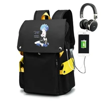 relife in a different world from zero backpack mens womens fashion travel bags rucksack laptop bags for teenagers school bags