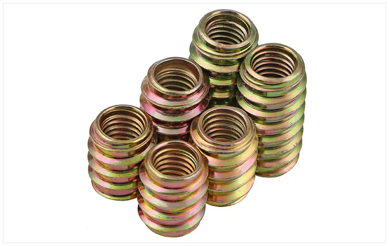 Внутренняя и внешняя зубчатая гайка шестигранная розетка для мебели твердая