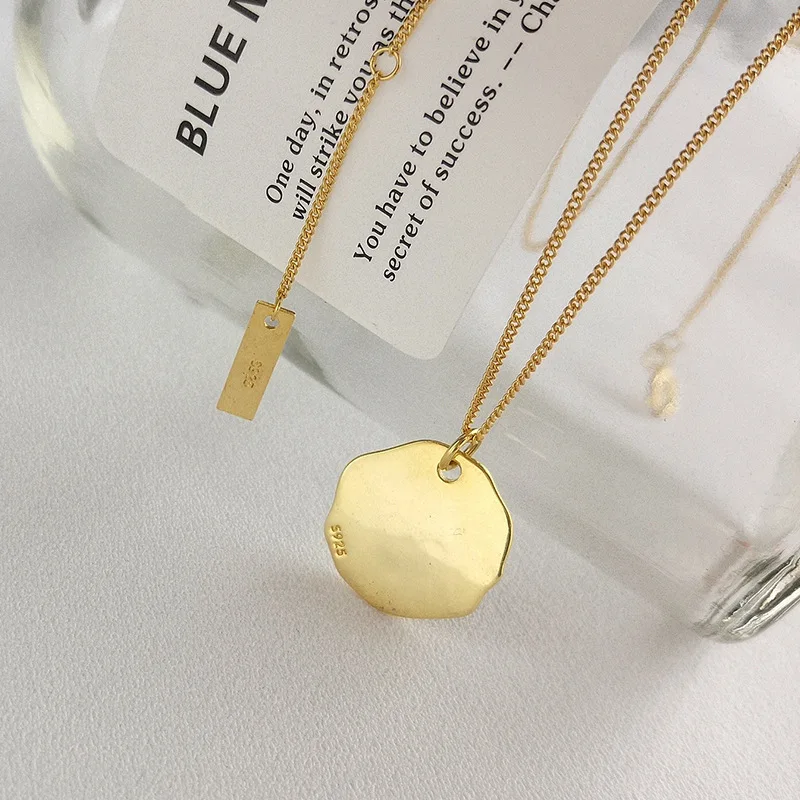 

Harlig sterling silver 925 gold color necklace choker for women allergy free fashion jewelry trendy style