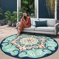 fashion american pattern splice blue round living room bedroom non slip mat carpet customcustom size