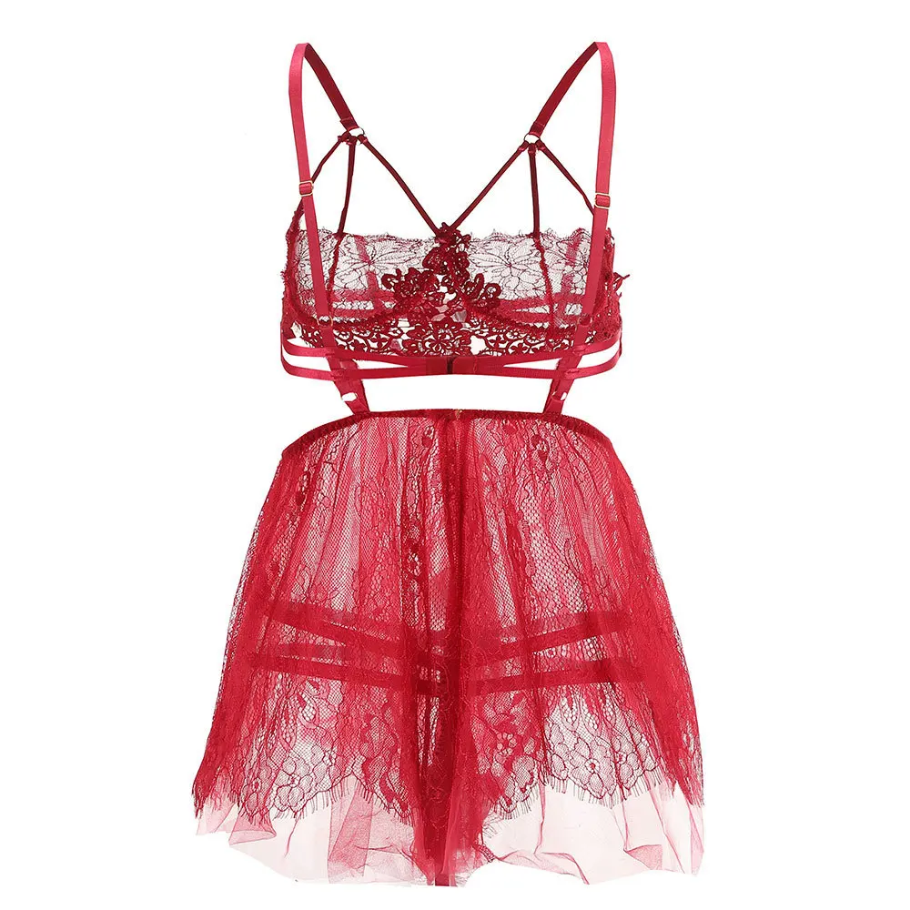 Nighty Nuisette Sexy Dress Women Bielizna Nocna Camison Night Gown for Women Seksi Gecelik Dress Camisolas Sensuais