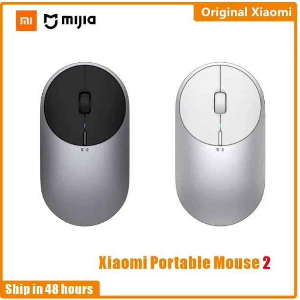Оригинальная портативная мышь Xiaomi Mi 2 4 DPI 4000 2400 1800 1200 Bluetooth RF2.4 Алюминиевый