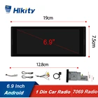 Автомагнитола Hikity, мультимедийный MP5-плеер на Android, 6,9 дюйма, GPS, Wi-Fi