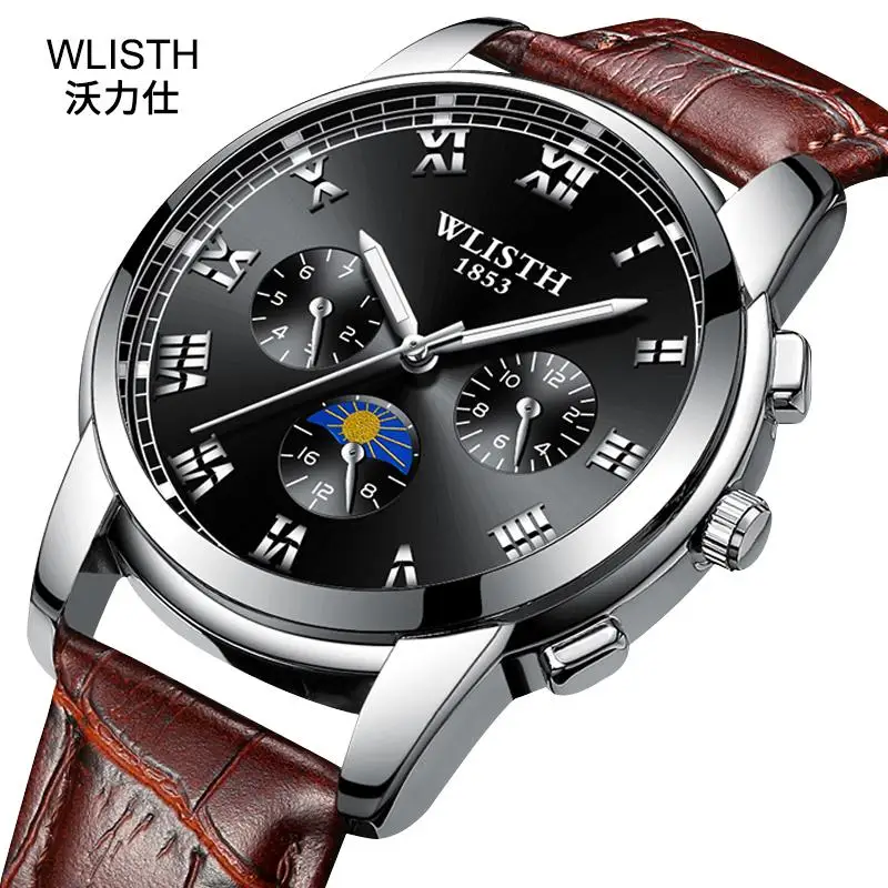 

WLISTH relogio masculino новые стальные ремни бизнес водонепроницаемые часы мужские модные светящиеся трендовые спортивные кварцевые часы reloj