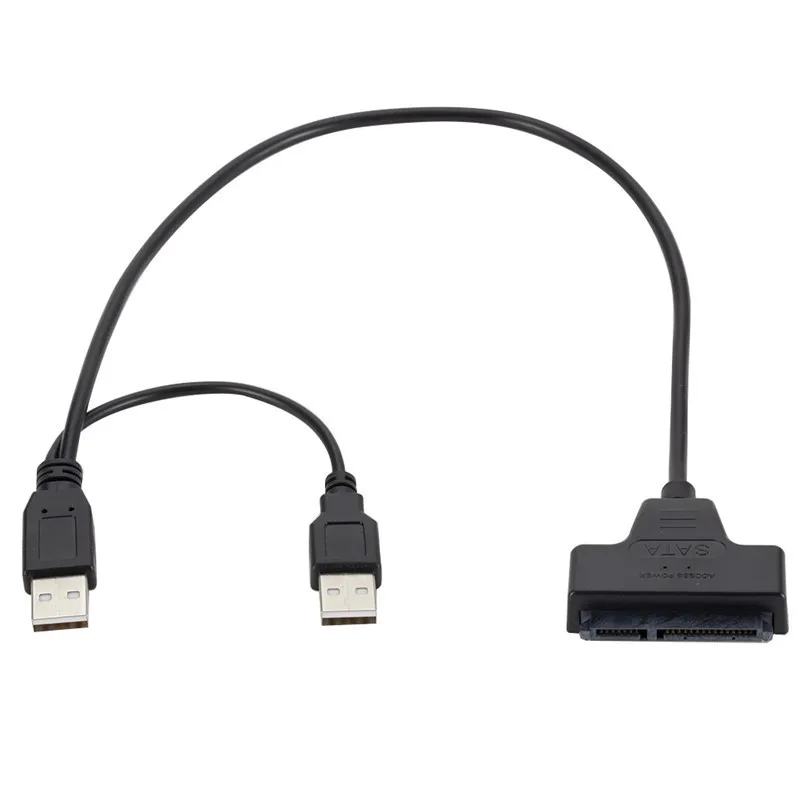 Кабель-адаптер USB 2 0 к SATA 7 + 15 22 Pin для 5 &quotHDD ноутбука жестких дисков портативные