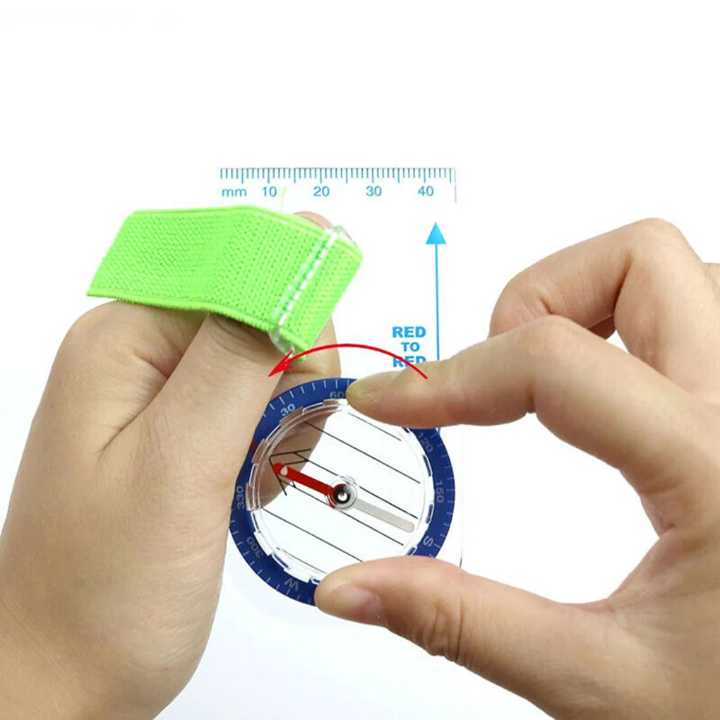 Портативный Открытый увеличительный компас линейка с лупой масштаб Скаут Пешие