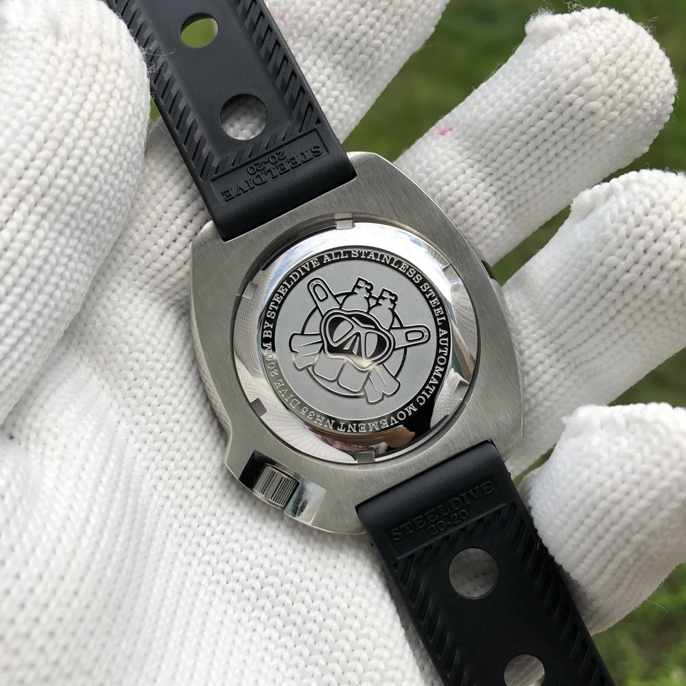 Мужские автоматические механические часы STEELDIVE Kanagawa черепаха SD1970J с