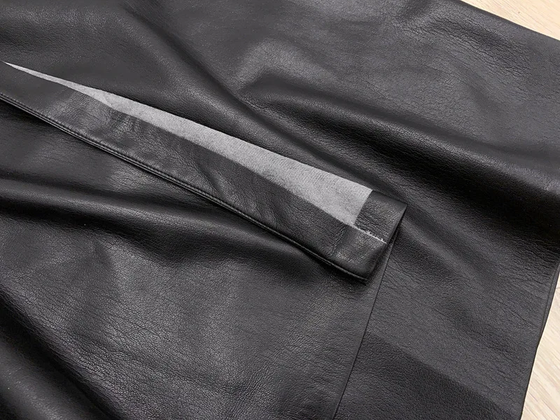 

2021 Summer Women's Midi Skirt Rabbit Lace Up Wrap Slim Ladies Leather Long Skirt Soft Bottoms Female Clothes