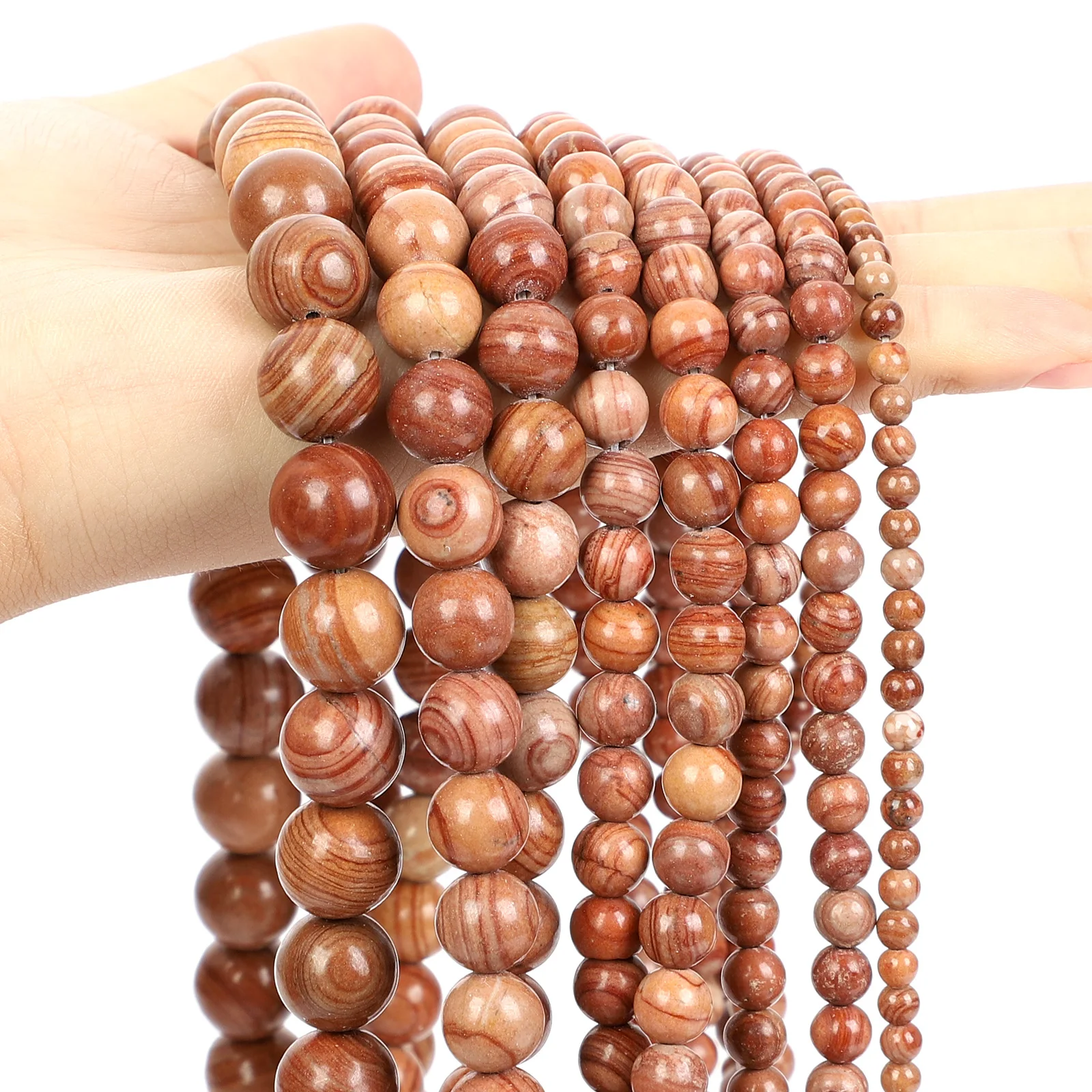 

Бусины из натурального камня, 6/8/10/12 мм