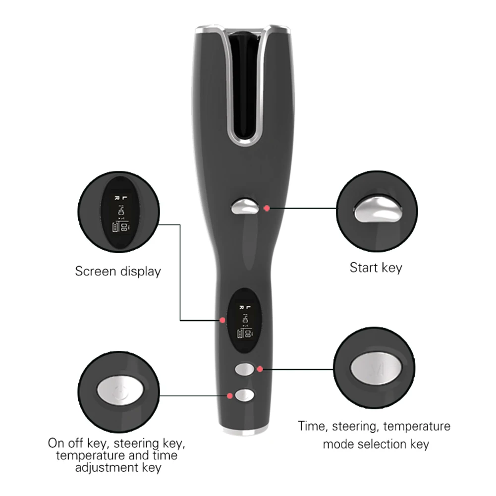

Wireless Automatic Hair Curler Multifunction LCD Temperature Control Hairdressing Pro Hair Rollers Mini Ceramic Curling Iron