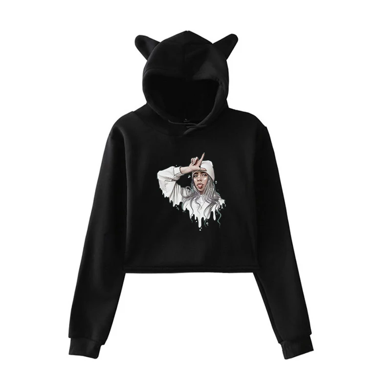 Новинка Billie Eilish женские толстовки с капюшоном; сезон осень пуловер с длинными рукавами милые женские свитшоты Прямая поставка Kleding Vrouwen Harajuku топы - Цвет: Kawaii Hoodie 19