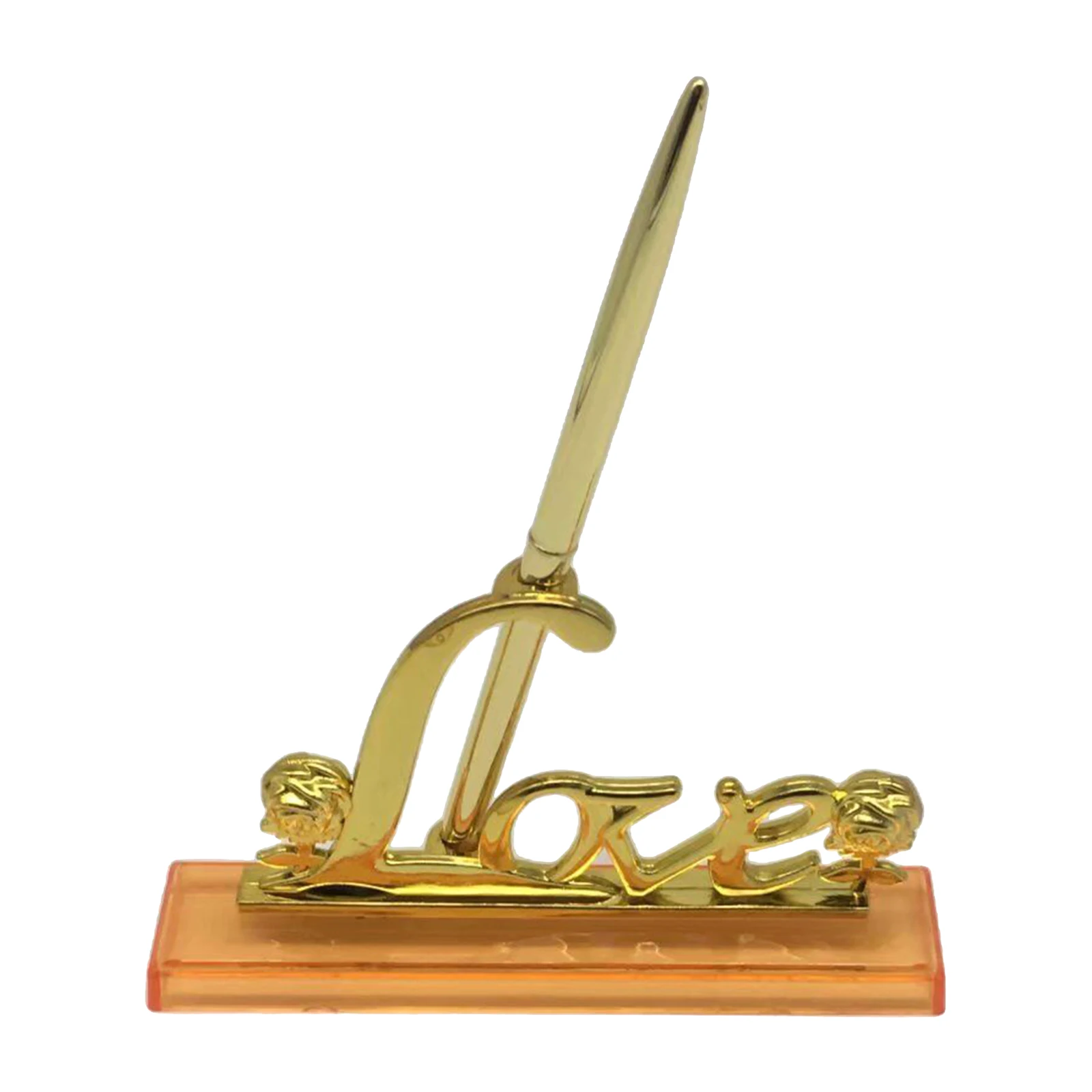 

Женские туфли с отделкой белыми перьями, ручка с золотым покрытием металла любовь держатель набор ручек для свадьбы