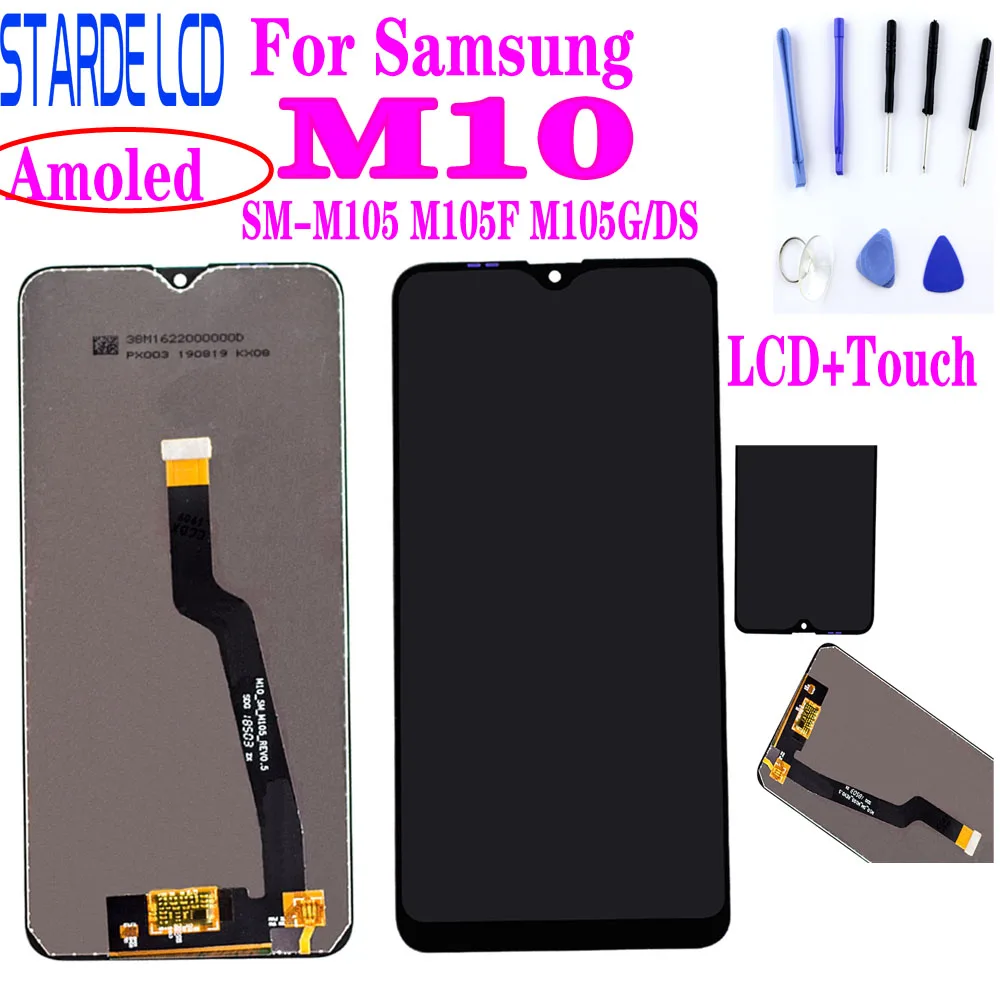 Оригинальный Super Amoled ЖК дисплей для SAMSUNG M10 SM M105 M105F M105G/DS сенсорный экран